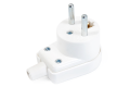 Fișa oblică cu împământare 16A 250V UL006 – Albă