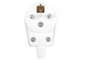 Fișa oblică cu împământare 16A 250V UL006 – Albă