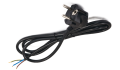 Fișa cu cablu de alimentare cu împământare OMY 3x0.75mm 1.5m - Neagră