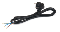Fișa cu cablu de alimentare cu împământare OMY 3x0.75mm 1.5m - Neagră