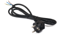 Fișa cu cablu de alimentare cu împământare OMY 3x0.75mm 1.5m - Neagră