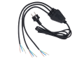 Fișa cu cablu de alimentare cu împământare, splitter 1/3 3x0.75mm 2m - Negru