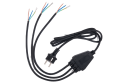 Fișa cu cablu de alimentare cu împământare, splitter 1/3 3x0.75mm 2m - Negru