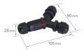 Conector cablu etanș ZH-0113 CSJ-Y IP68 0,5-2,5mm