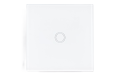 Întrerupător lumină de perete sticlă tactil Bianka simplu - Alb