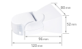 Senzor de mișcare IP65 PR016 PIR 180° - Alb
