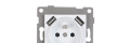 Priza electrică pentru ramă Bianka 230V 16A simplă 2x USB cu împământare - Albă