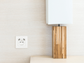 Priza electrică pentru ramă Bianka 230V 16A simplă 2x USB cu împământare - Albă