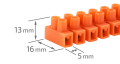 Conector cu 12 căi - bară de conexiune prin pasaj - 2.5mm 3A