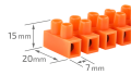Conector cu 12 căi - bară de conexiune prin pasaj - 10mm 10A