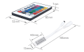 Controler infraroșu (IR) IR-RGB-24 pentru benzi LED RGB