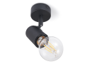 Montaj de suprafață perete-tavan E27 LED Halo x1 - Negru