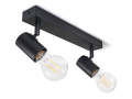 Montaj aplicat perete-tavan E27 LED Halo x2 - Negru
