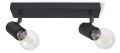 Montaj aplicat perete-tavan E27 LED Halo x2 - Negru