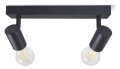 Montaj aplicat perete-tavan E27 LED Halo x2 - Negru