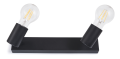Montaj aplicat perete-tavan E27 LED Halo x2 - Negru
