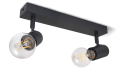 Montaj aplicat perete-tavan E27 LED Halo x2 - Negru