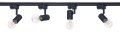 Set de spoturi Steka Halo Lampă neagră pe șină LED E27 x4 + șină de 2m - Negru
