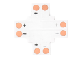 Conector CN-21: bandă LED 10 mm X