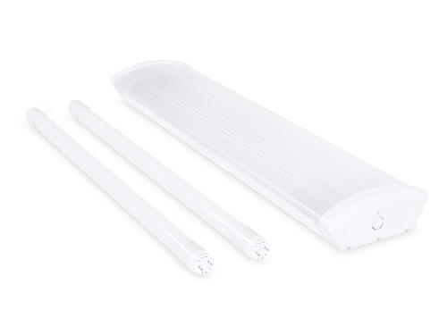 Set: 1x Corp de iluminat cu abajur Deneb 2x60cm + 2x Bec LED 9W - Alb rece (6000K)
