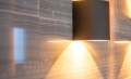 Lampă de fațadă - aplică de grădina - corp de iluminat exterior GU10 LED Luna - Negru