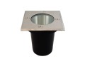 Lampă de grădină - corp de iluminat încastrat în exterior GU10 LED Toso pătrat – Satin