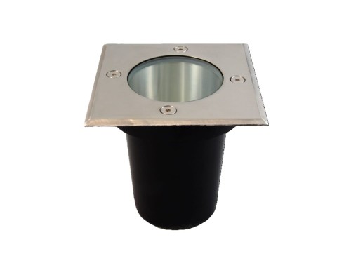 Lampă de grădină - corp de iluminat încastrat în exterior GU10 LED Toso pătrat – Satin