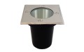 Lampă de grădină - corp de iluminat încastrat în exterior GU10 LED Toso pătrat – Satin