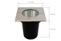 Lampă de grădină - corp de iluminat încastrat în exterior GU10 LED Toso pătrat – Satin