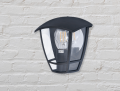 Lampa de fațadă - aplica de grădină - corp de iluminat exterior E27 LED Niko - Montare pe perete - Neagră