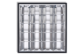 Set: 1x Corp de iluminat raster negru montat la suprafață 4x60cm + 4x Tub LED 9W - Alb cald (3000K)