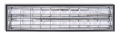 Set: 1x Corp de iluminat raster negru montat la suprafață 2x120cm + 2x Tub LED 18W - Alb cald (3000K)