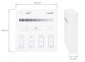 Mi-Light MiBoxer B1 panou de perete 4 zone luminozitate 2.4 GHz alb