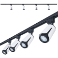 Set Steka XD-IK252W Lampă pe șină alb-negru LED GU10 x4 + șină de 2m - Negru