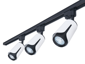 Set de Spoturi pentru Șină XD-IK252W Lampă Alb-Negru LED GU10 x3 + Șină 1,5m - Negru