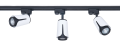 Set de Spoturi pentru Șină XD-IK252W Lampă Alb-Negru LED GU10 x3 + Șină 1,5m - Negru