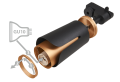 Set de Spoturi pentru Șină Steka XD-IK252B Lampă Negru-Auriu LED GU10 x3 + Șină 1,5m - Negru 