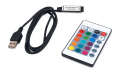 Controler infraroșu (IR) IR-RGB-24-5V USB pentru benzi LED RGB