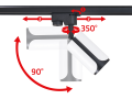 Set Steka Sento Lampă pe șină alb-negru LED GU10 x3 + șină 1,5m - Negru