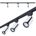 Set Steka Sento Lampă pe șină alb-negru LED GU10 x3 + șină 1,5m - Negru
