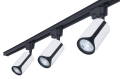 Set Steka Sento Lampă pe șină alb-negru LED GU10 x3 + șină 1,5m - Negru