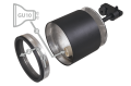 Set Steka Toni lampă pe șină LED AR111 GU10 x3 + șină de 1,5 m - Negru