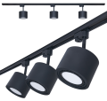 Set Steka Toni lampă pe șină LED AR111 GU10 x3 + șină de 1,5 m - Negru