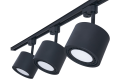 Set Steka Toni lampă pe șină LED AR111 GU10 x3 + șină de 1,5 m - Negru