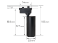 Set Steka Piko 10W 4000K lampă LED pe șină x3 + șină de alimentare 1,5m - Negru
