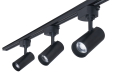 Set Steka Piko 10W 4000K lampă LED pe șină x3 + șină de alimentare 1,5m - Negru