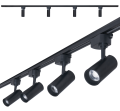 Set Steka Piko 10W 4000K lampă LED pe șină x4 + șină de alimentare 2m - Negru