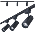 Set Steak Piko 20W 4000K lampă LED pe șină x3 + șină de 1,5 m - Negru