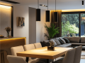 Lampa de tavan suspendată din seria Modern & Scandi: Karadon 5.6X17cm GU10 - Neagră
