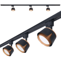 Set Steka XD-IK256B lampă pe șină LED GX53 x3 + șină de 1,5 m - Negru